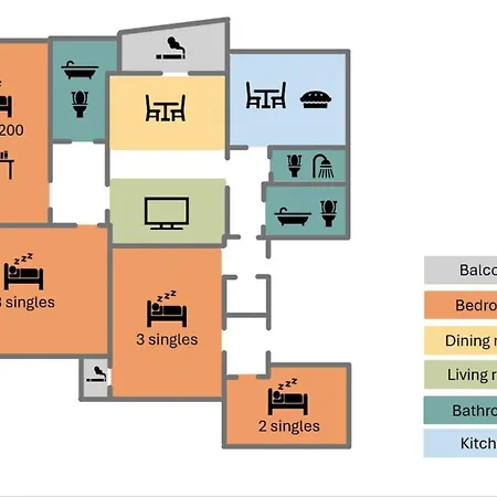 Spacious 4br, 3bt With 3 Balconies