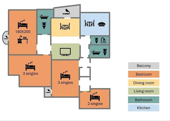 Spacious 4br, 3bt With 3 Balconies Lägenhet